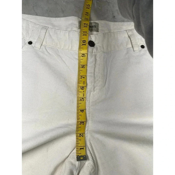 LL Bean Corduroy Pants Women’s 16 P Ivory Favorite Fit Straight Leg - Picture 6 of 8